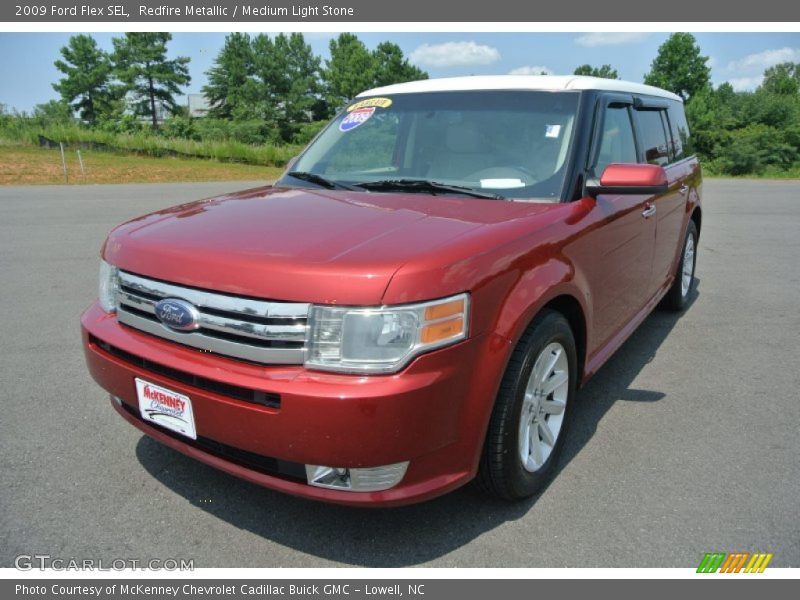 Redfire Metallic / Medium Light Stone 2009 Ford Flex SEL