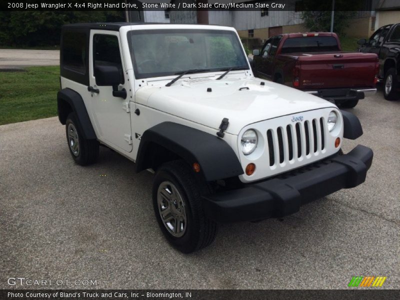 Stone White / Dark Slate Gray/Medium Slate Gray 2008 Jeep Wrangler X 4x4 Right Hand Drive