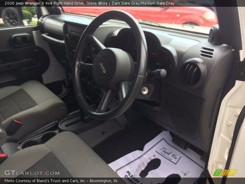 Stone White / Dark Slate Gray/Medium Slate Gray 2008 Jeep Wrangler X 4x4 Right Hand Drive