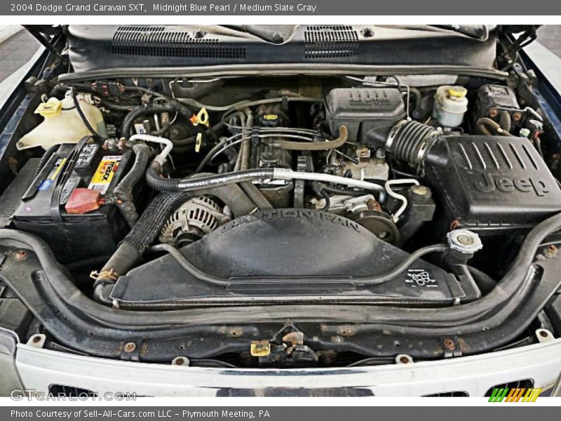 Midnight Blue Pearl / Medium Slate Gray 2004 Dodge Grand Caravan SXT