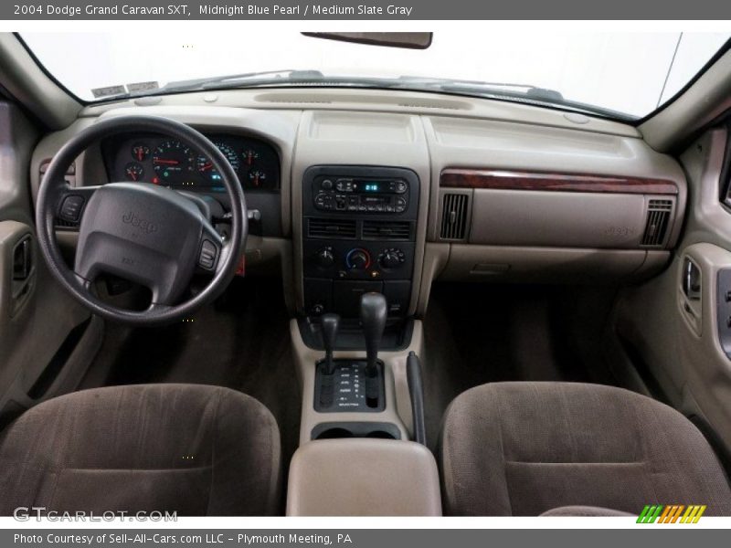 Midnight Blue Pearl / Medium Slate Gray 2004 Dodge Grand Caravan SXT