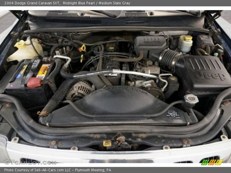 Midnight Blue Pearl / Medium Slate Gray 2004 Dodge Grand Caravan SXT