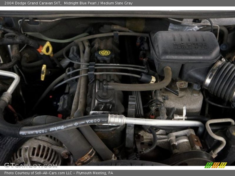 Midnight Blue Pearl / Medium Slate Gray 2004 Dodge Grand Caravan SXT