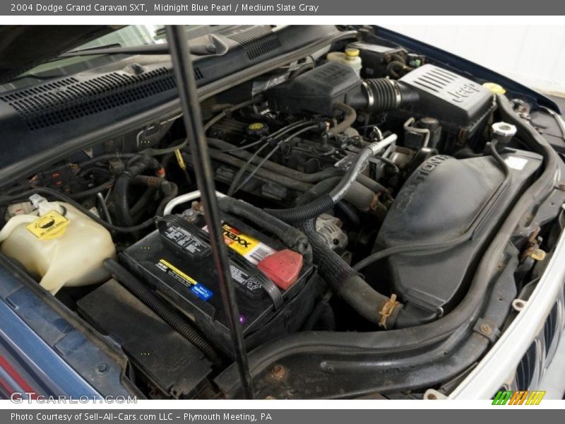 Midnight Blue Pearl / Medium Slate Gray 2004 Dodge Grand Caravan SXT