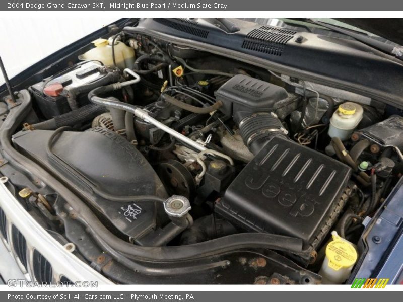 Midnight Blue Pearl / Medium Slate Gray 2004 Dodge Grand Caravan SXT