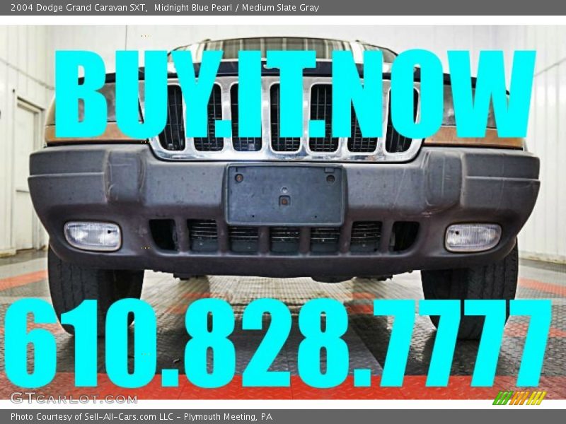 Midnight Blue Pearl / Medium Slate Gray 2004 Dodge Grand Caravan SXT