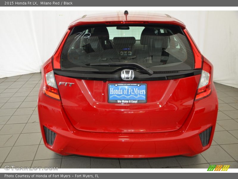 Milano Red / Black 2015 Honda Fit LX