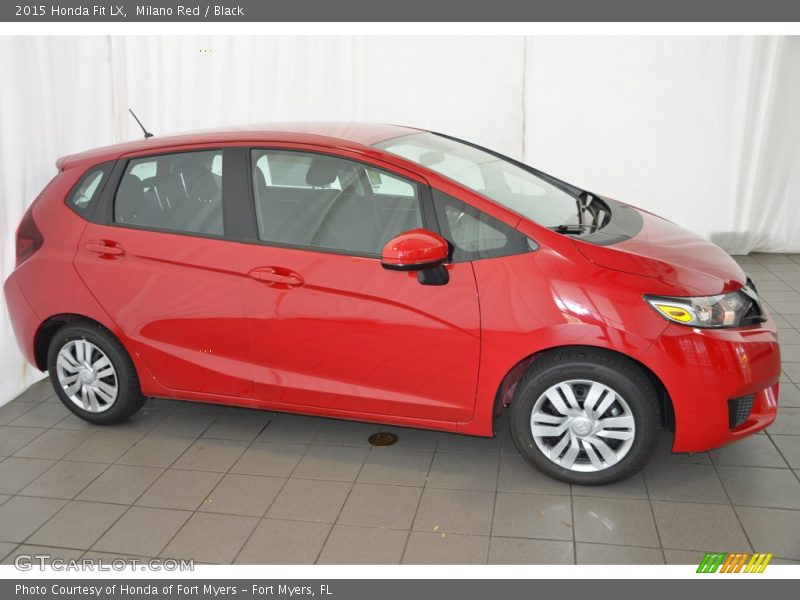 Milano Red / Black 2015 Honda Fit LX