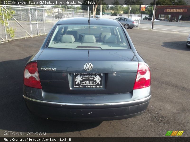 Blue Anthracite Pearl / Beige 2003 Volkswagen Passat GLS Sedan
