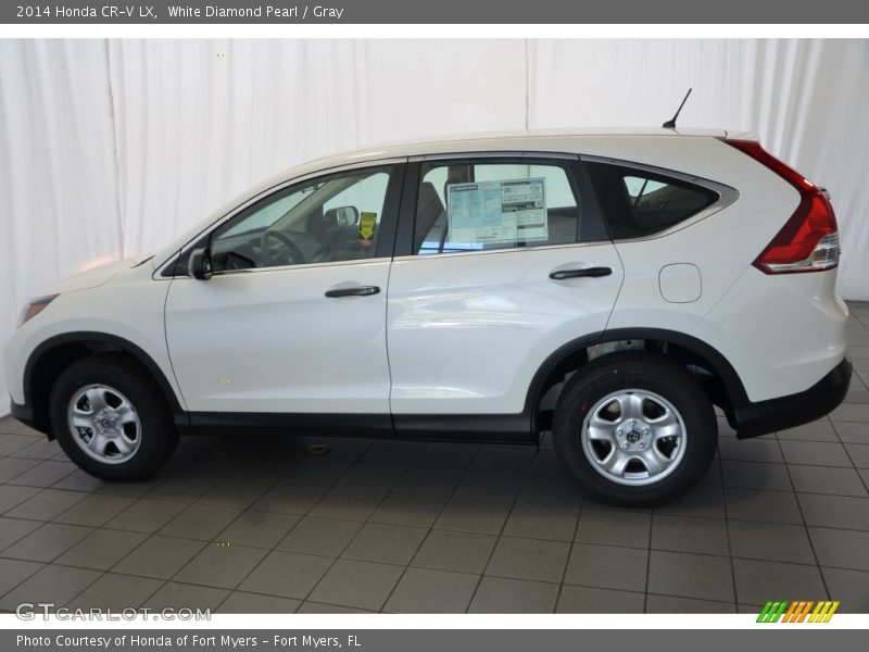 White Diamond Pearl / Gray 2014 Honda CR-V LX