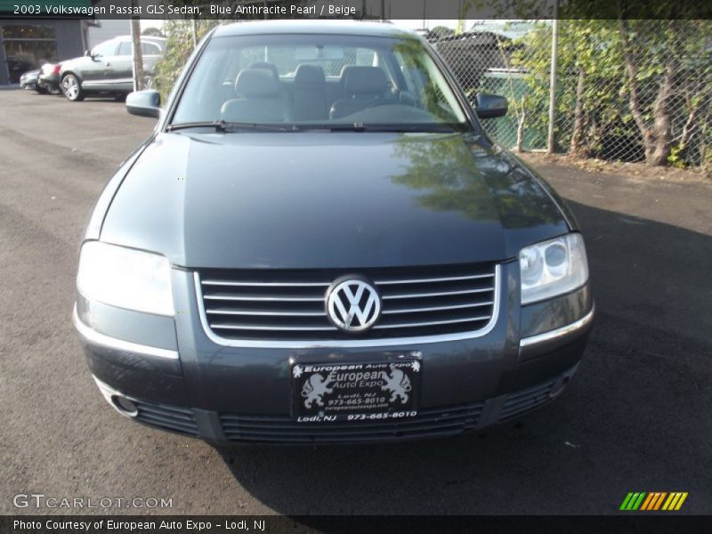 Blue Anthracite Pearl / Beige 2003 Volkswagen Passat GLS Sedan