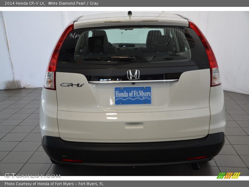 White Diamond Pearl / Gray 2014 Honda CR-V LX