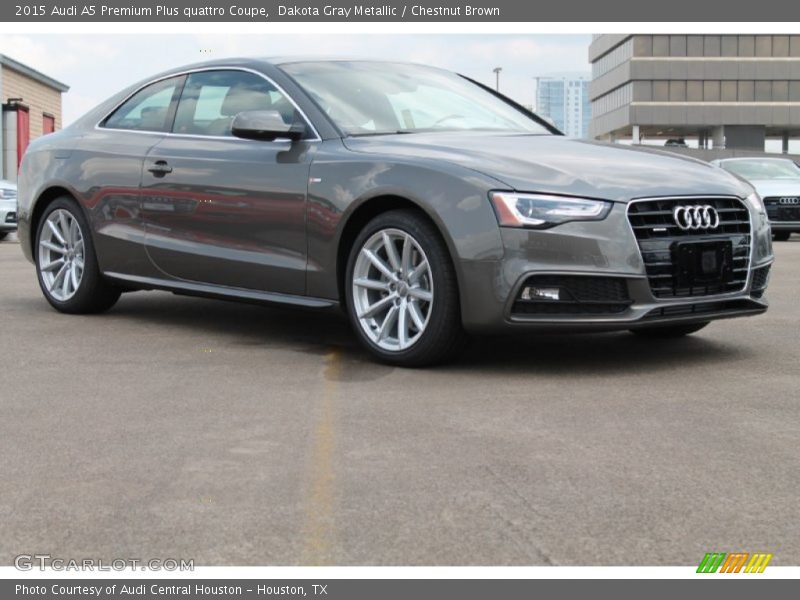 Dakota Gray Metallic / Chestnut Brown 2015 Audi A5 Premium Plus quattro Coupe