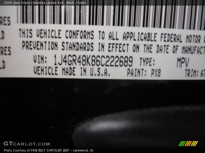 Black / Khaki 2006 Jeep Grand Cherokee Laredo 4x4