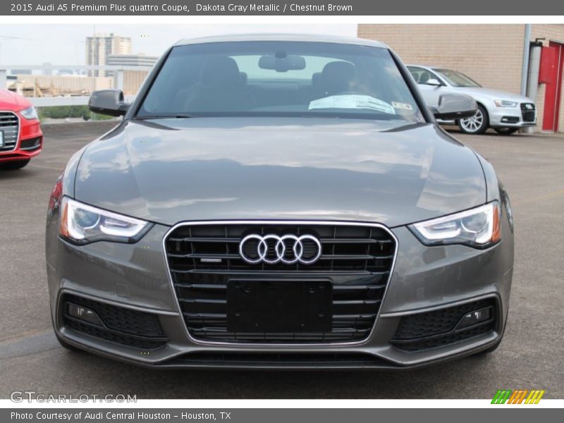 Dakota Gray Metallic / Chestnut Brown 2015 Audi A5 Premium Plus quattro Coupe