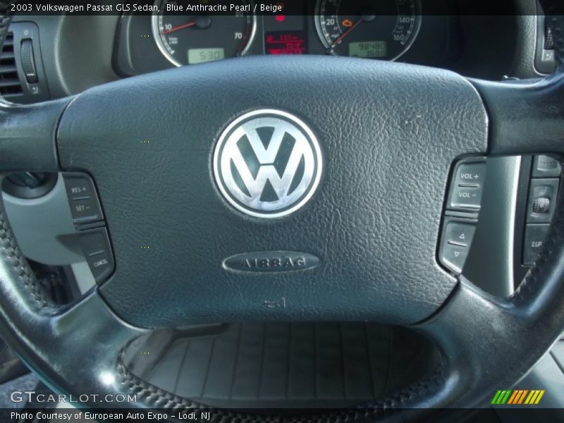 Blue Anthracite Pearl / Beige 2003 Volkswagen Passat GLS Sedan