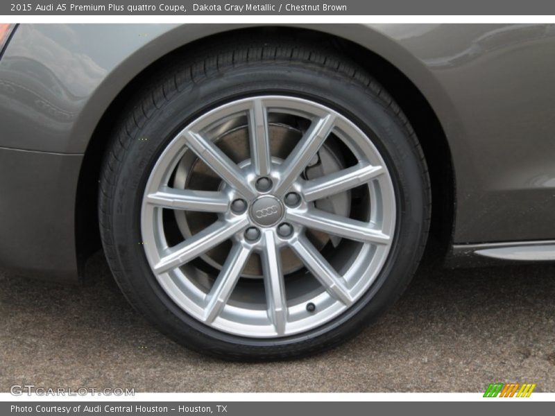 Dakota Gray Metallic / Chestnut Brown 2015 Audi A5 Premium Plus quattro Coupe