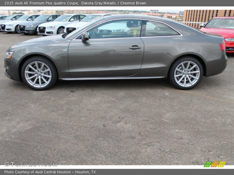 Dakota Gray Metallic / Chestnut Brown 2015 Audi A5 Premium Plus quattro Coupe