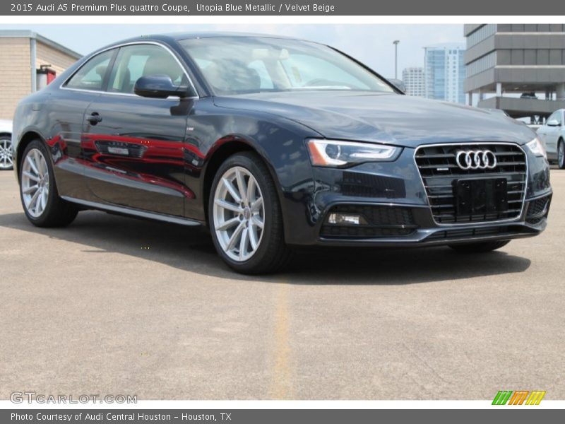 Utopia Blue Metallic / Velvet Beige 2015 Audi A5 Premium Plus quattro Coupe