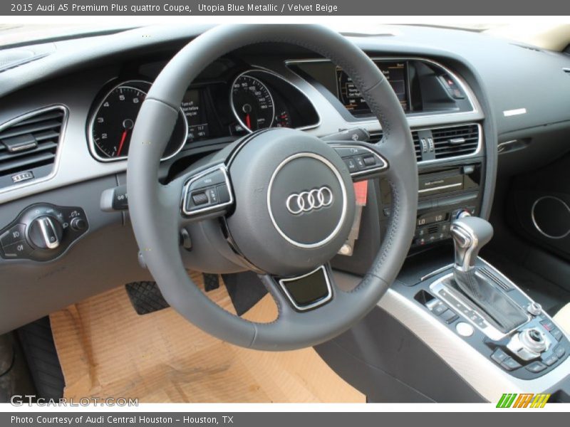 Utopia Blue Metallic / Velvet Beige 2015 Audi A5 Premium Plus quattro Coupe