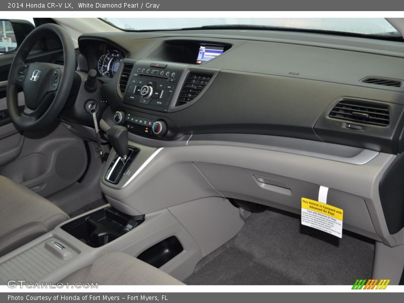 White Diamond Pearl / Gray 2014 Honda CR-V LX