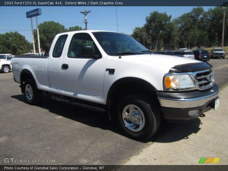 Oxford White / Dark Graphite Grey 2003 Ford F150 XL SuperCab 4x4