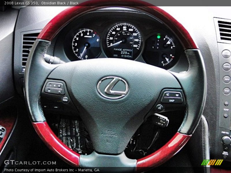 Obsidian Black / Black 2008 Lexus GS 350