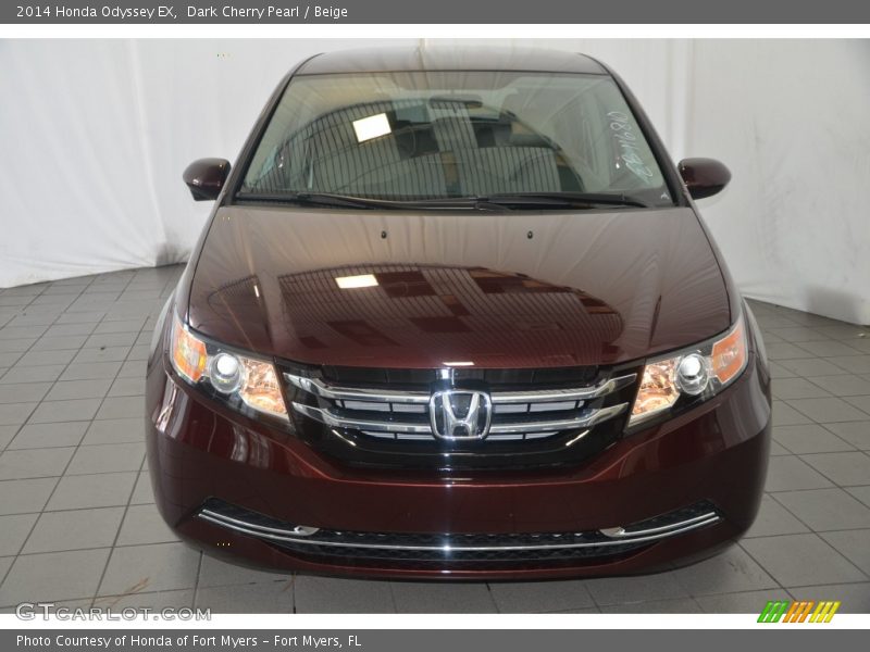 Dark Cherry Pearl / Beige 2014 Honda Odyssey EX