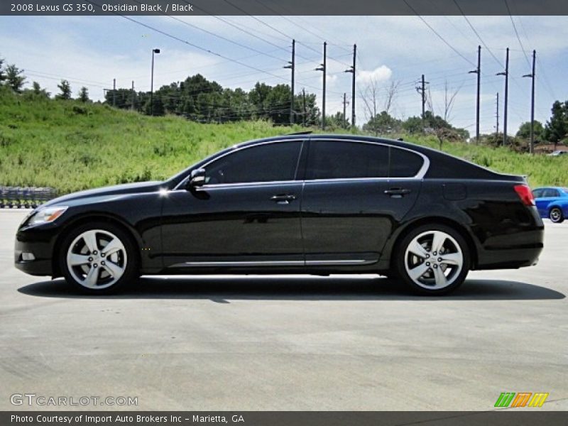 Obsidian Black / Black 2008 Lexus GS 350