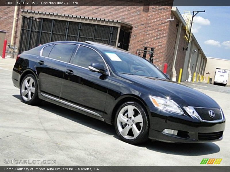 Obsidian Black / Black 2008 Lexus GS 350