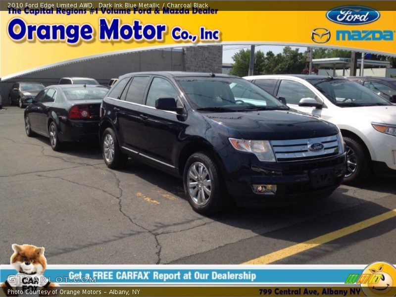 Dark Ink Blue Metallic / Charcoal Black 2010 Ford Edge Limited AWD