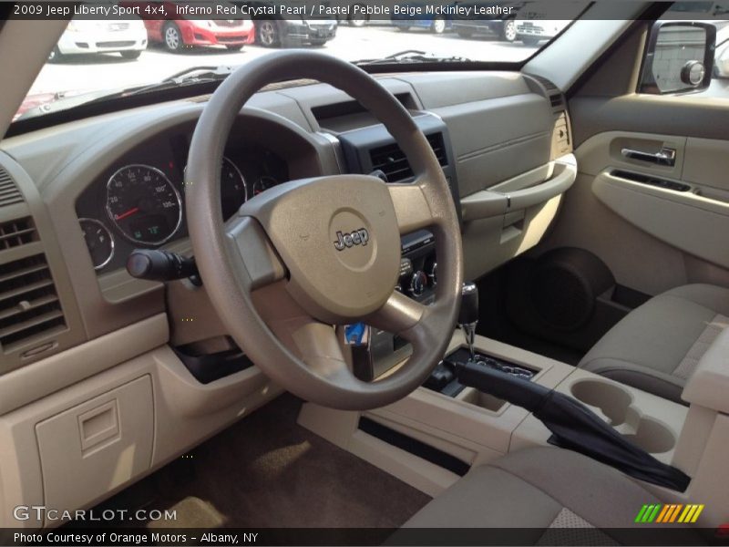 Inferno Red Crystal Pearl / Pastel Pebble Beige Mckinley Leather 2009 Jeep Liberty Sport 4x4