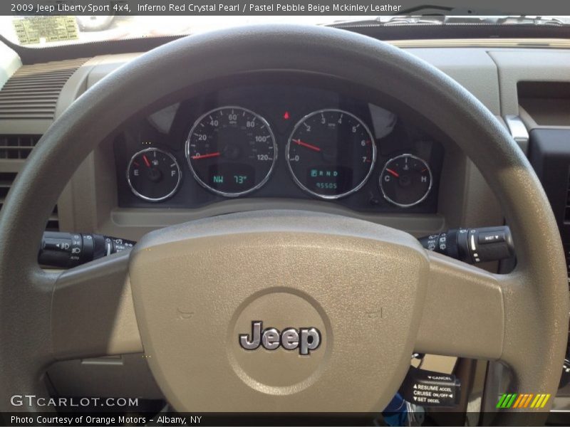 Inferno Red Crystal Pearl / Pastel Pebble Beige Mckinley Leather 2009 Jeep Liberty Sport 4x4