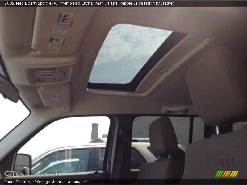 Inferno Red Crystal Pearl / Pastel Pebble Beige Mckinley Leather 2009 Jeep Liberty Sport 4x4