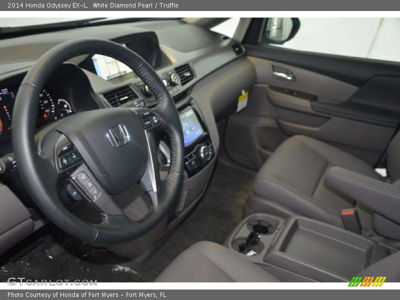 White Diamond Pearl / Truffle 2014 Honda Odyssey EX-L