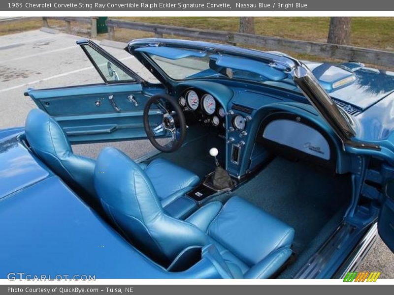 Front Seat of 1965 Corvette Sting Ray Convertible Ralph Eckler Signature Corvette