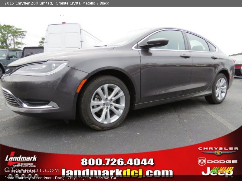 Granite Crystal Metallic / Black 2015 Chrysler 200 Limited