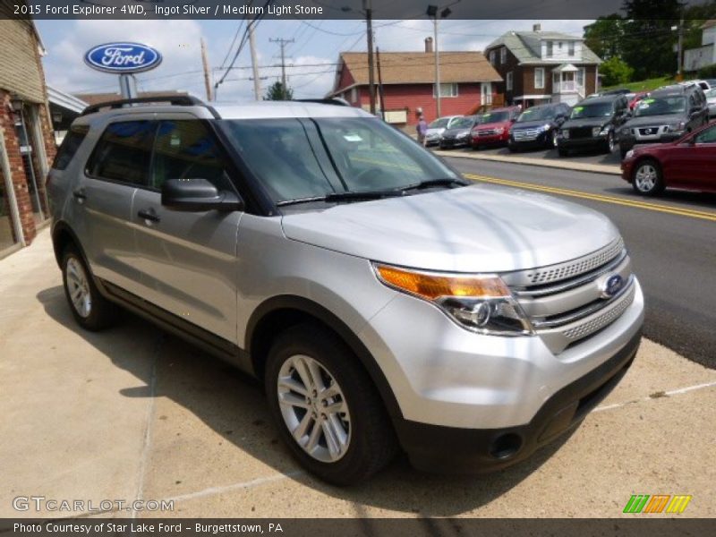 Ingot Silver / Medium Light Stone 2015 Ford Explorer 4WD