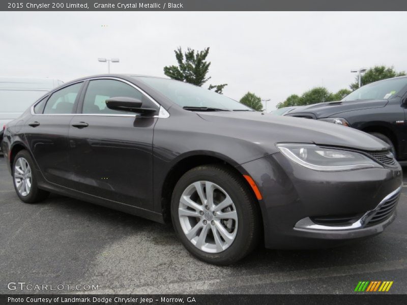 Granite Crystal Metallic / Black 2015 Chrysler 200 Limited