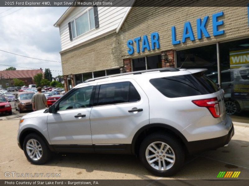 Ingot Silver / Medium Light Stone 2015 Ford Explorer 4WD