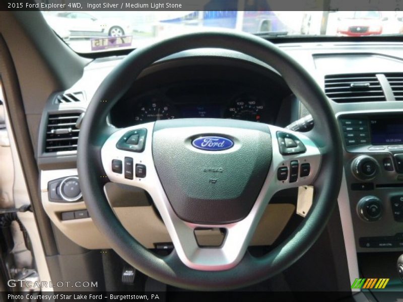 Ingot Silver / Medium Light Stone 2015 Ford Explorer 4WD