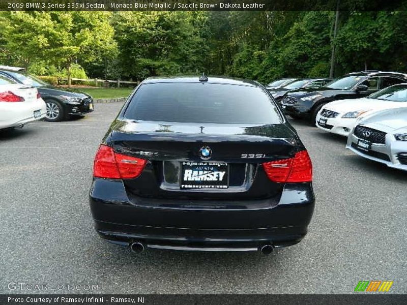 Monaco Blue Metallic / Saddle Brown Dakota Leather 2009 BMW 3 Series 335xi Sedan