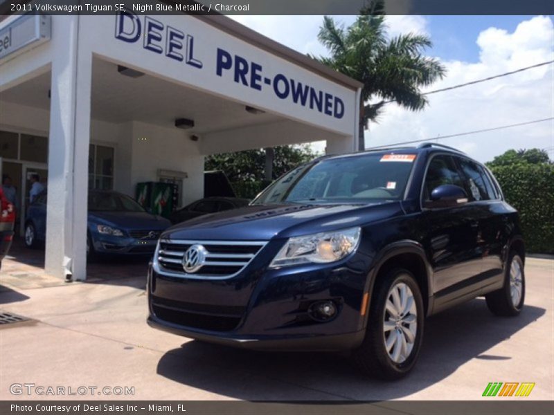 Night Blue Metallic / Charcoal 2011 Volkswagen Tiguan SE