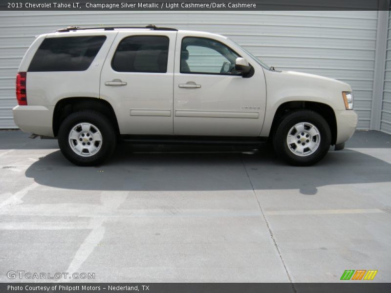 Champagne Silver Metallic / Light Cashmere/Dark Cashmere 2013 Chevrolet Tahoe LT