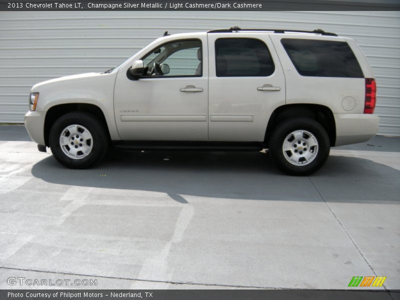 Champagne Silver Metallic / Light Cashmere/Dark Cashmere 2013 Chevrolet Tahoe LT