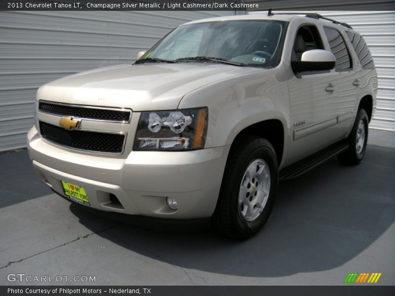 Champagne Silver Metallic / Light Cashmere/Dark Cashmere 2013 Chevrolet Tahoe LT