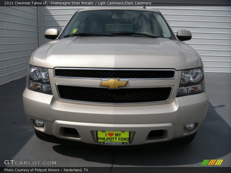 Champagne Silver Metallic / Light Cashmere/Dark Cashmere 2013 Chevrolet Tahoe LT