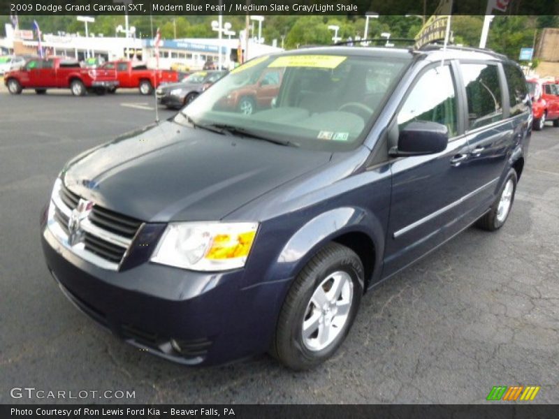 Modern Blue Pearl / Medium Slate Gray/Light Shale 2009 Dodge Grand Caravan SXT