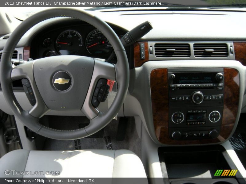 Champagne Silver Metallic / Light Cashmere/Dark Cashmere 2013 Chevrolet Tahoe LT