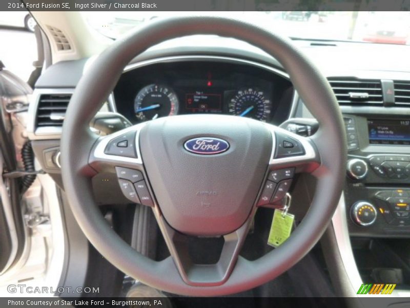 Ingot Silver / Charcoal Black 2014 Ford Fusion SE